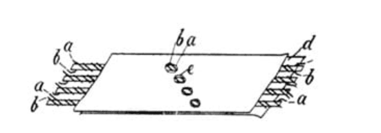 The first patent drawing by Albert Hanson